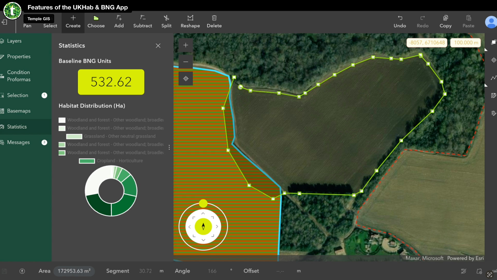 Temple biodiversity net gain survey app